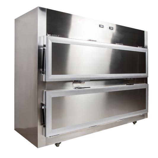2 body horizontal mortuary cooler