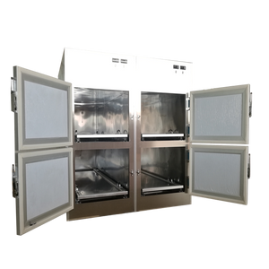 Doors Open Showing Storage Of Mortuary Cooler