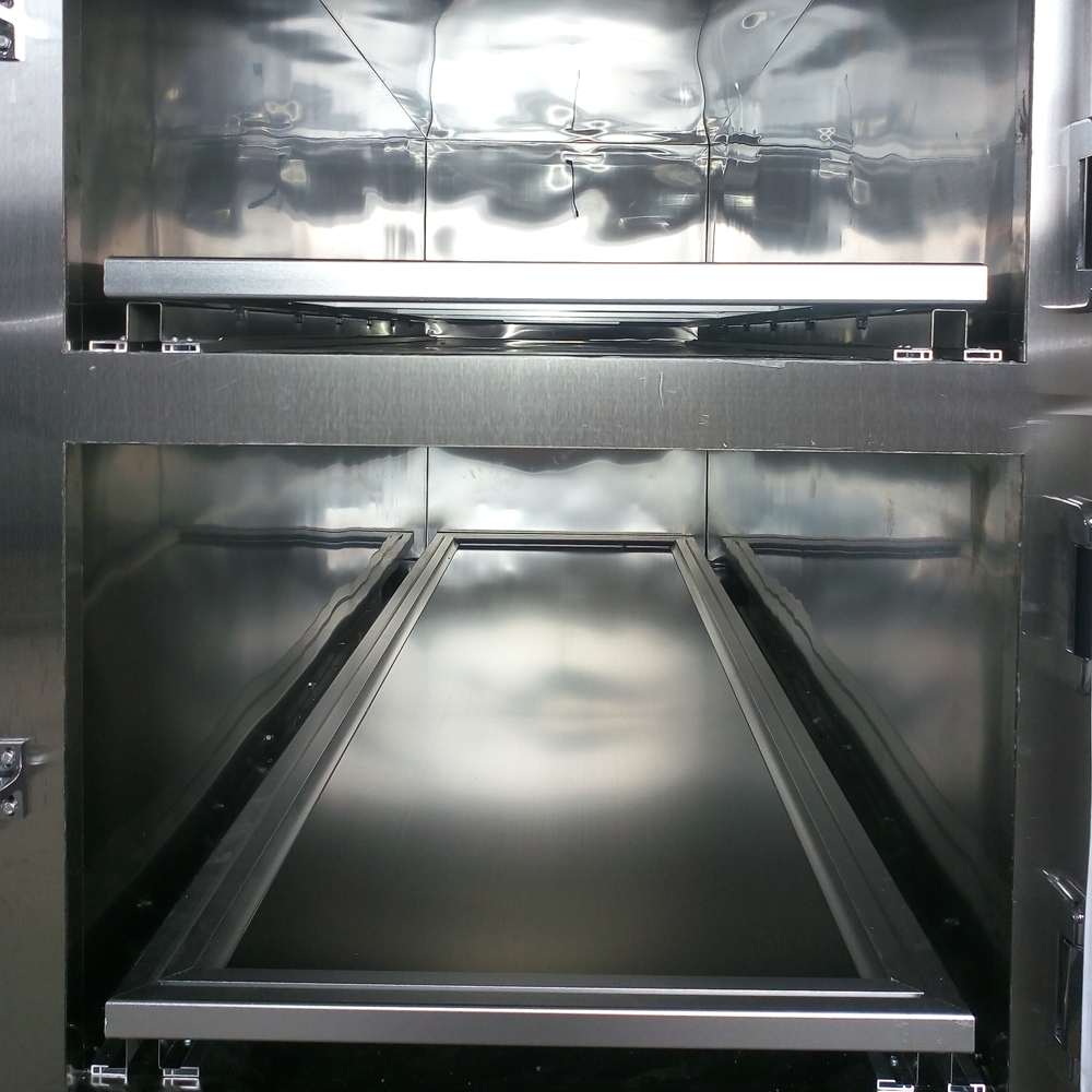 rolling body tray inside cooler